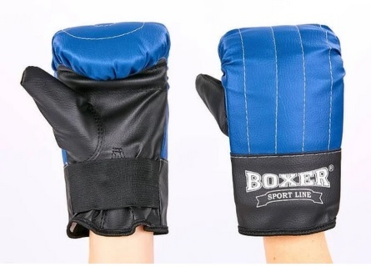 Перчатки снарядные Boxer "Битки" кожа, фото №2