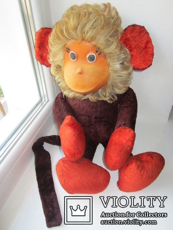 Плюшевая обезьяна мавпа 53см Пенза игрушка іграшка СССР, фото №5