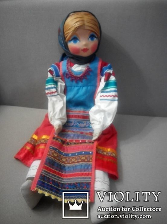 Марья краса русая коса кукла в наряде N-губернии 67см папер клей, фото №3