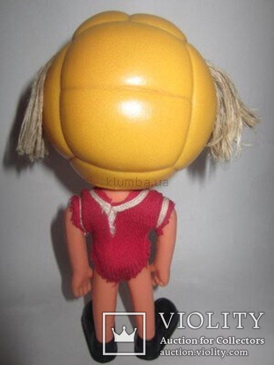Кукла копытка мяч девочка 18см ГДР, фото №6