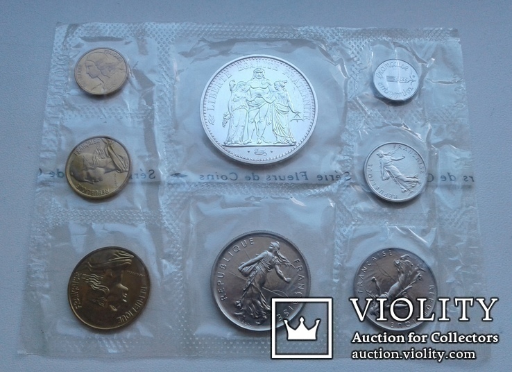 Франция 10 франков 1973г. в годовом наборе. UNC., фото №4