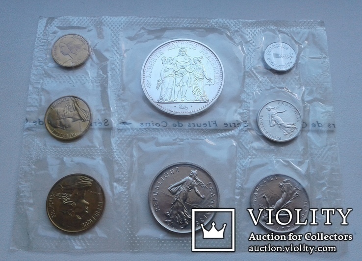 Франция 10 франков 1973г. в годовом наборе. UNC., фото №6