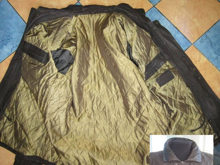 Большая утеплённая мужская кожаная куртка. Германия. Лот 853, фото №5