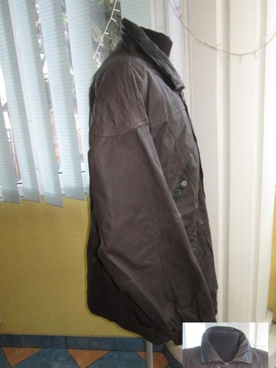 Большая утеплённая мужская кожаная куртка. Германия. Лот 853, numer zdjęcia 6