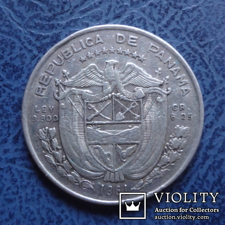 1/4 бальбоа 1961 Панама  серебро   (2.6.12)~, фото №3