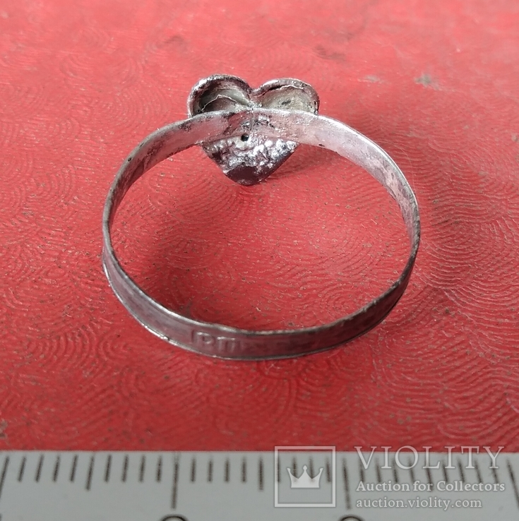 Перстень сердечко 19 век, фото №4