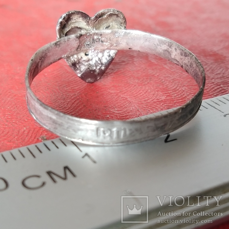 Перстень сердечко 19 век, фото №6