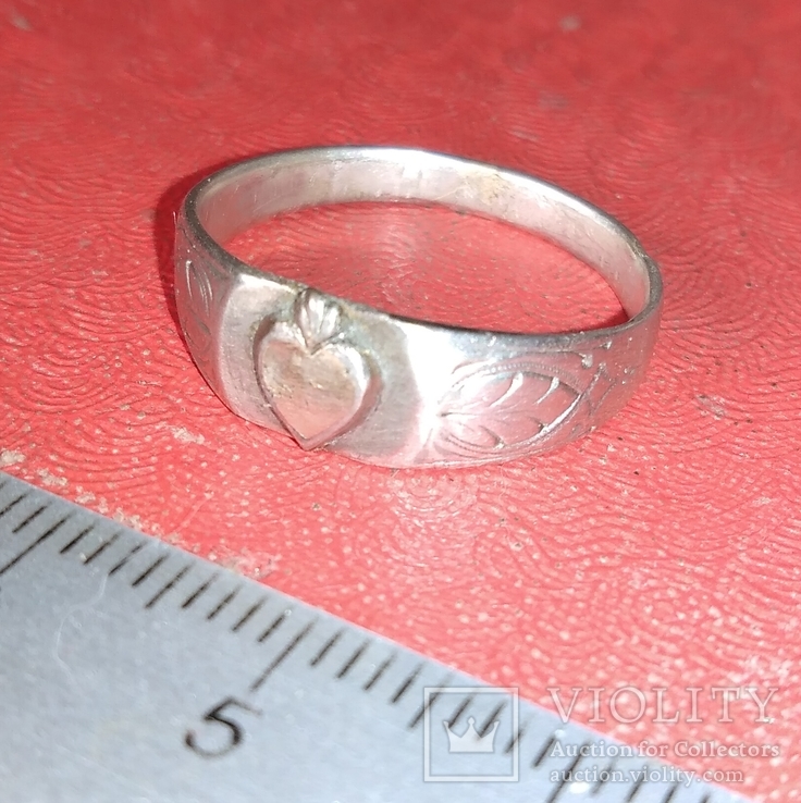Перстень сердечко 19-20 век, фото №4