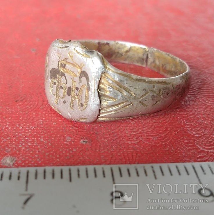 Перстень  серебряный 19 век, фото №3
