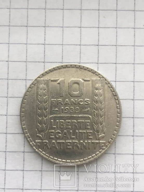 10 франк (1930р) серебро 680 проба(28)