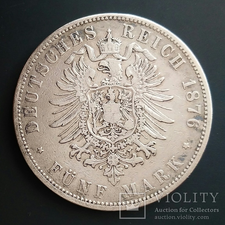 5 марок 1876 р. Вюртемберг, фото №5