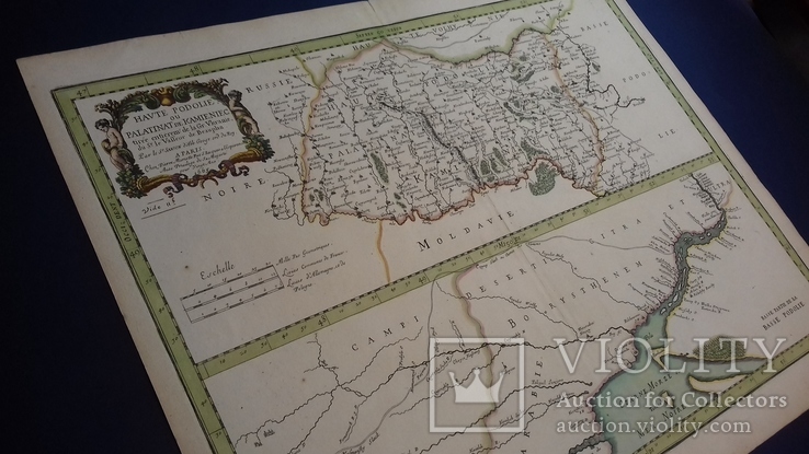 Боплан 1665 год Старинная карта Оригинал Гийом Левассёр де Боплан Подолия.Havete Podolie, фото №2