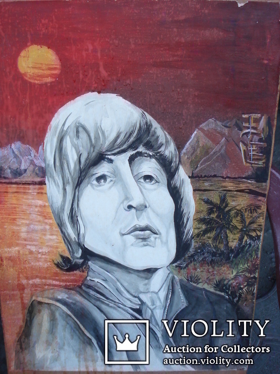 "Джон Леннон" портрет. Акварель, тушь., фото №2