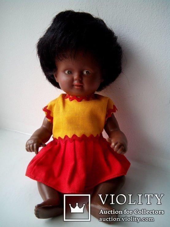 Кукла негритянка черепашка Schildkrot 18см ГДР, фото №3