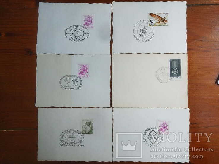 Почтовые карточки иностранные, авиация, марки, спецгашение, фото №7
