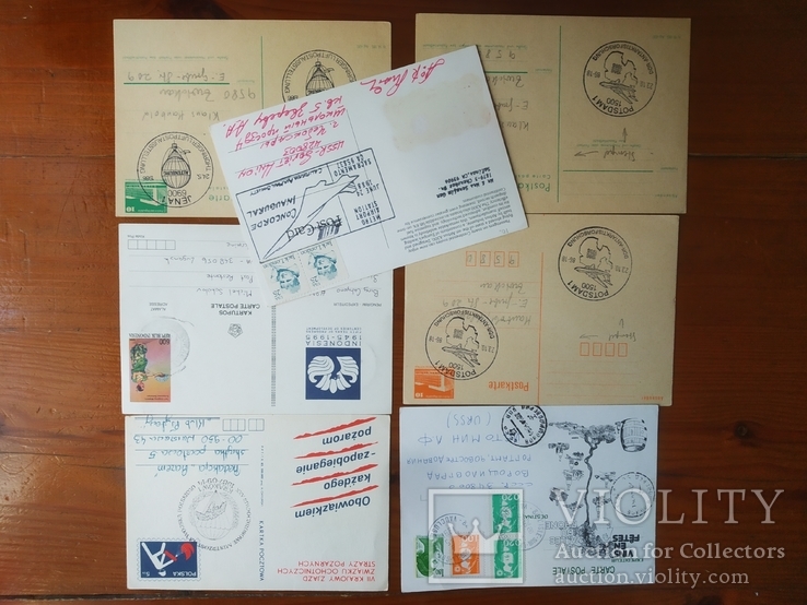 Почтовые карточки иностранные, авиация, марки, спецгашение, photo number 10