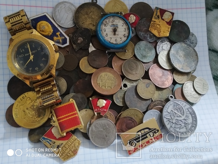 Монети СССР, медали,значки,іноземні монети, наручні годинники., фото №2