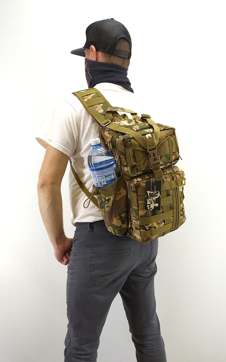 Тактический однолямочный рюкзак,объем 30 литров с системой M.O.L.L.E, фото №10