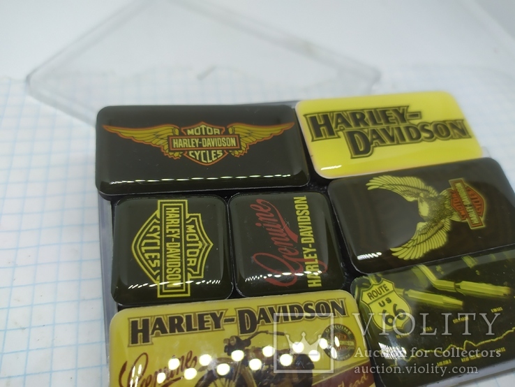 Комплект дизайнерских магнитов Harley Davidson. Байкер, фото №3