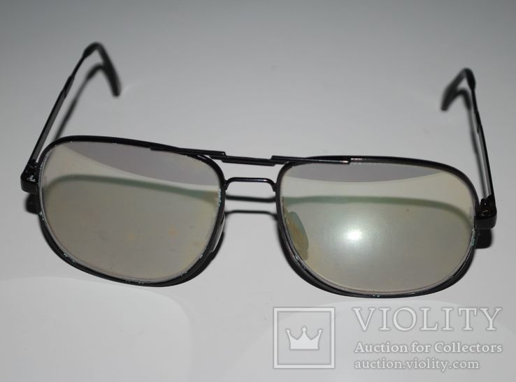 Ретро солнцезащитные очки, слабозеркальное золочение, стекло/латунь., photo number 2