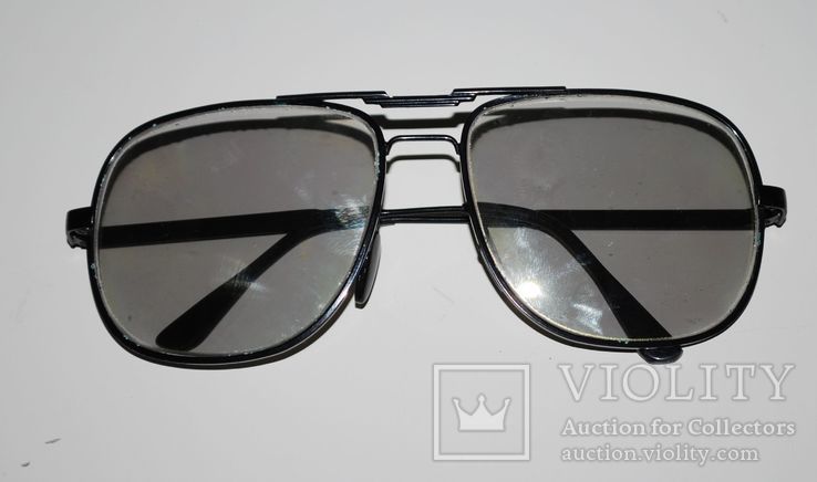 Ретро солнцезащитные очки, слабозеркальное золочение, стекло/латунь., photo number 4
