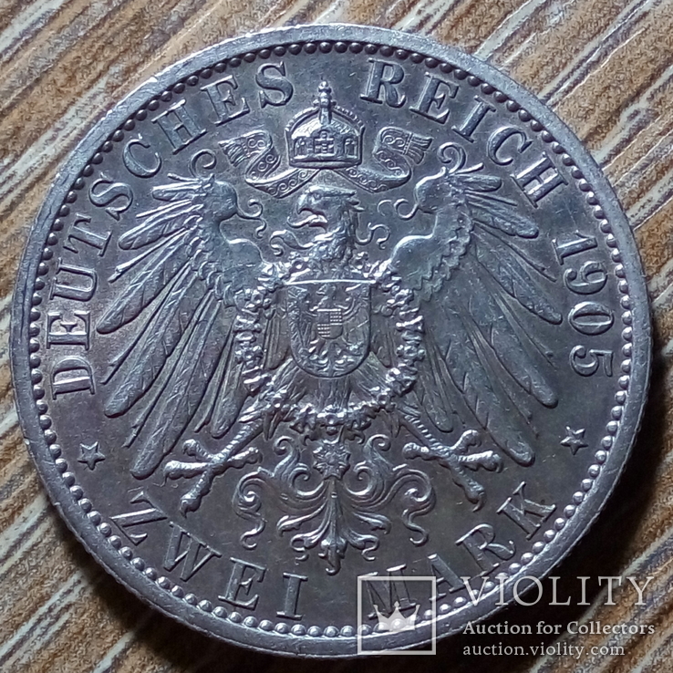 Шварцбург - Зондерхаузен 2 марки 1905 г., фото №3