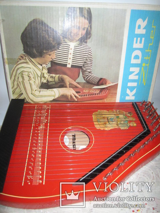 Цитра редкая музыкальная игрушка 1980г ГДР, фото №6