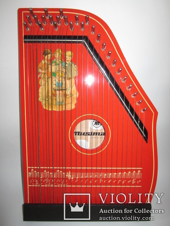 Цитра редкая музыкальная игрушка 1980г ГДР, фото №7