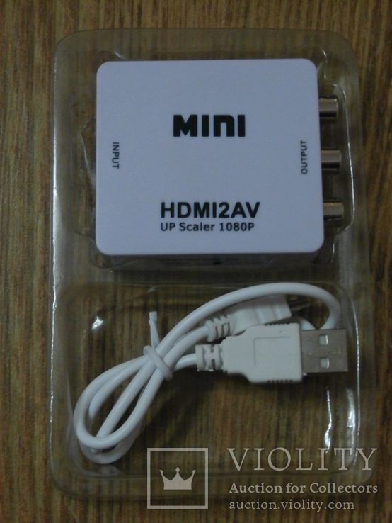 Конвертер Адаптор видеосигнала HDMI to AV (RCA) тюльпани, фото №3