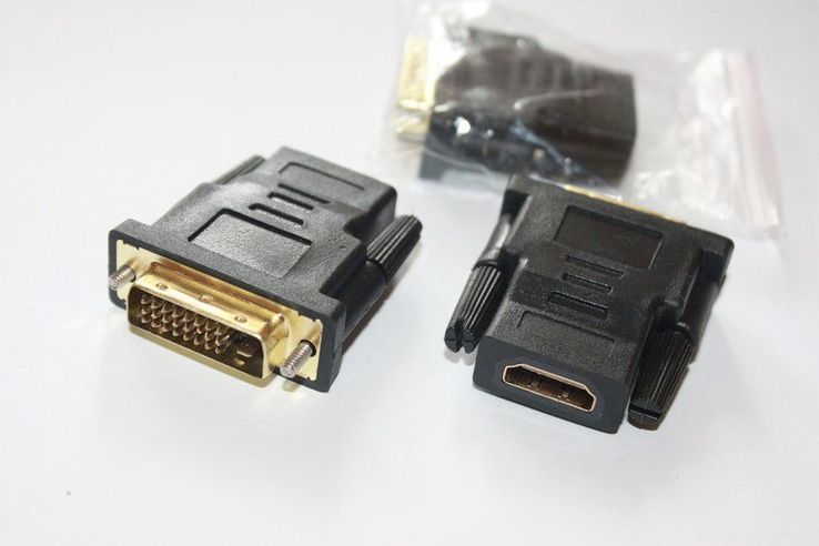 Переходник DVI M - HDMI F для мониторов и видеокарт 1 штука