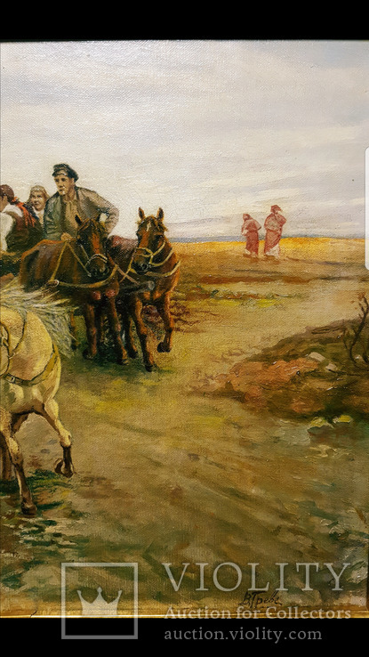 Картина "Едут цыгане",авт. В.Греве, фото №7