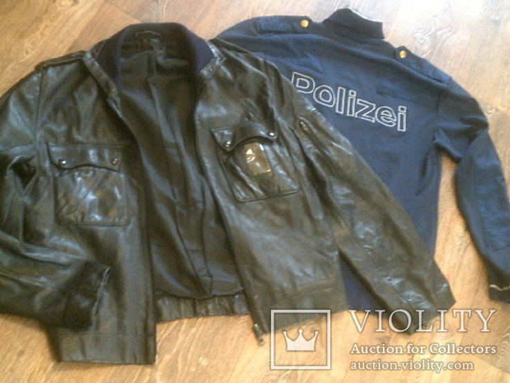 Куртка кожаная патрульная + свитер, фото №3
