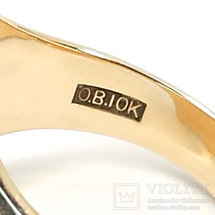 Масонское золотое (10к) кольцо с эмалями, фото №7