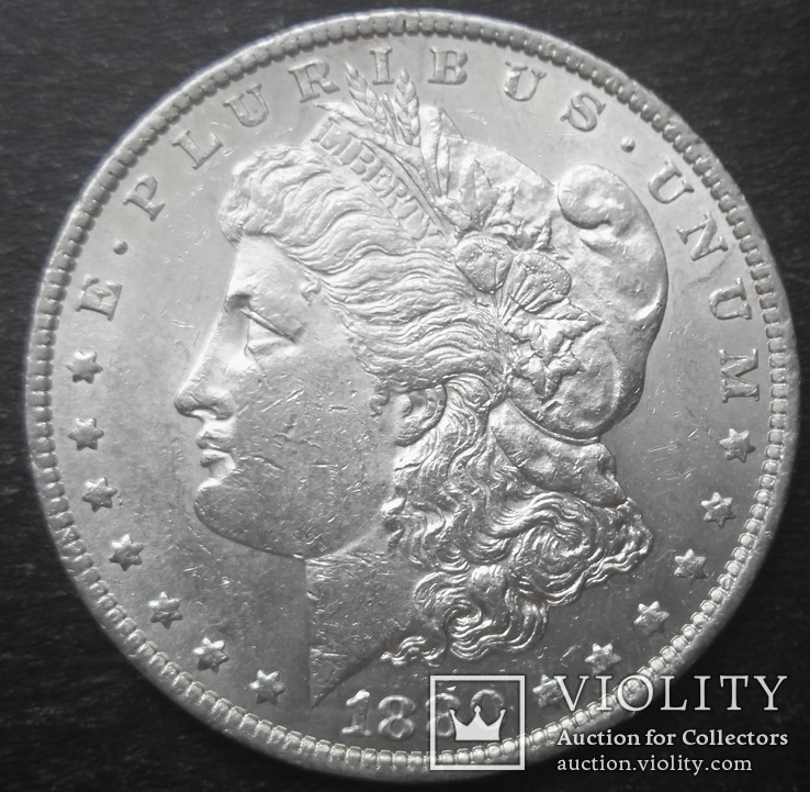 1 Доллар 1880 O год. Морган. Серебро., фото №2