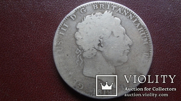 1  крона  1819  Великобритания  серебро   (8.5.6), фото №2