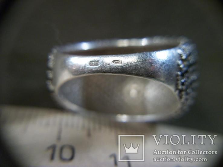 2189 Кольцо, перстень, серебро, камешки. Вес 9,2 гр, 925 проба, диаметр 2 см, фото №9