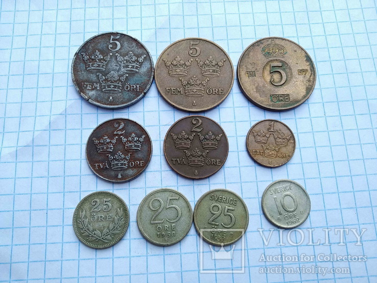 Швеція, 10 монет 1919 - 1962 рр.