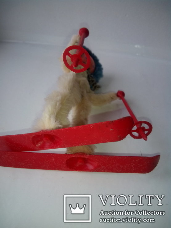 Сувенірна статуетка Лижник 1975 шеніл іграшка шеніл СРСР, фото №4