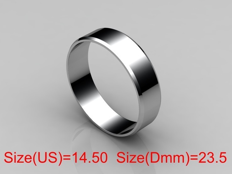  23,50 (размер) 5мм(ширина) Бесшовное обручальное кольцо (Американка) серебро(925), фото №2
