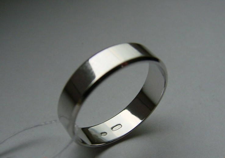 22,00 (размер) 5мм(ширина) Бесшовное обручальное кольцо (Американка) серебро(925), фото №4