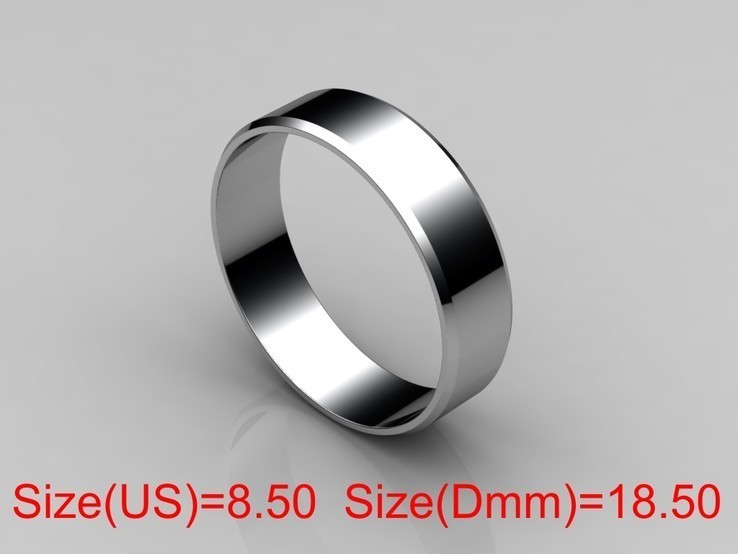  18,50 (размер) 5мм(ширина) Бесшовное обручальное кольцо (Американка) серебро(925), фото №2