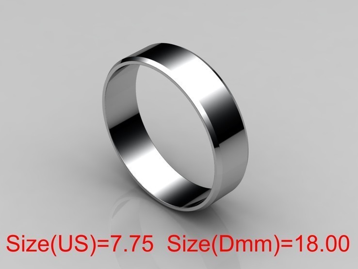 18,00 (размер) 5мм(ширина) Бесшовное обручальное кольцо (Американка) серебро(925), photo number 2