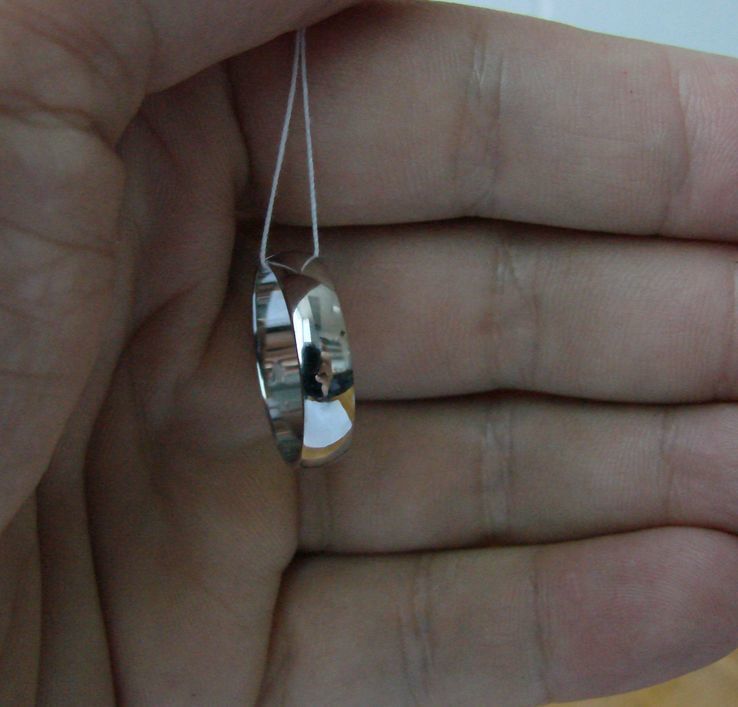  19,50 (размер) 5мм(ширина) Бесшовное обручальное кольцо серебро(925), фото №6