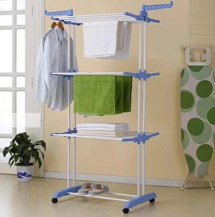 Многоярусная сушилка для белья, вещей, одежды Garment rack with wheels складная, фото №2