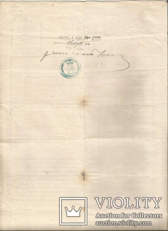 Киев 1876 паспорт (билет) австрийскому подданному Автограф губернатора Гессе, фото №4