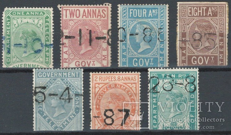 Британская Индия, телеграфные марки 1882, Центральный телеграф