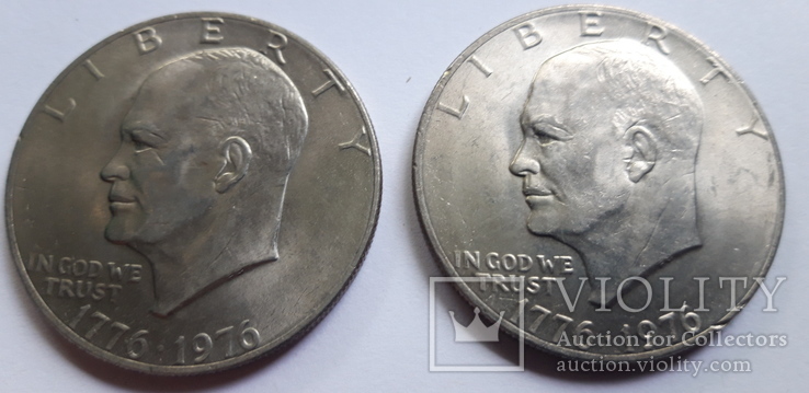 1 долар США 1776-1976. Ювілейна монета до 200 р. Незалежності. 2 шт., фото №2