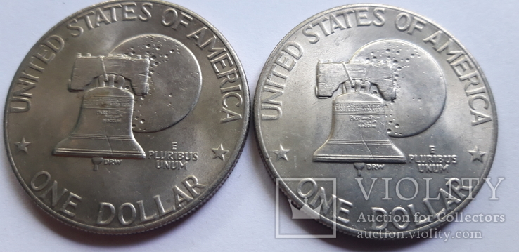 1 долар США 1776-1976. Ювілейна монета до 200 р. Незалежності. 2 шт., фото №3