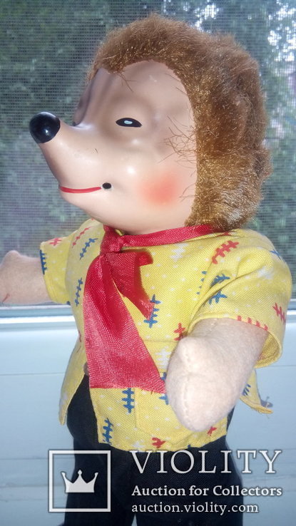  Антикварний їжачок-коптильня композитна 40-50гг лялька Німеччина, фото №12
