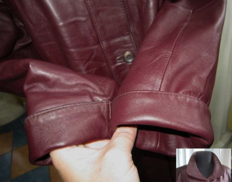 Классная женская кожаная куртка PETER HAHN. Германия. Лот 916, фото №9